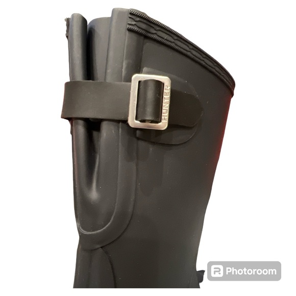 Hunter Original Back Adjustable Short Rain Boots Wellies black ice 7 NEW - Picture 4 of 7